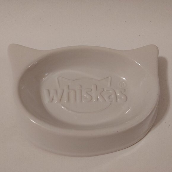 WHISKAS Branded Cat Food Water Dish Ceramic Whisker Friendly Limited Edition - Picture 1 of 3
